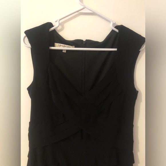 Evan Piccone Black Sleeveless Ruffle Cocktail Dress - Picture 2 of 9